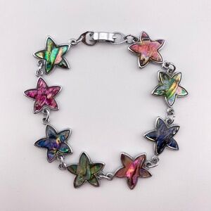 Faux Abalone Flower Star Bracelet